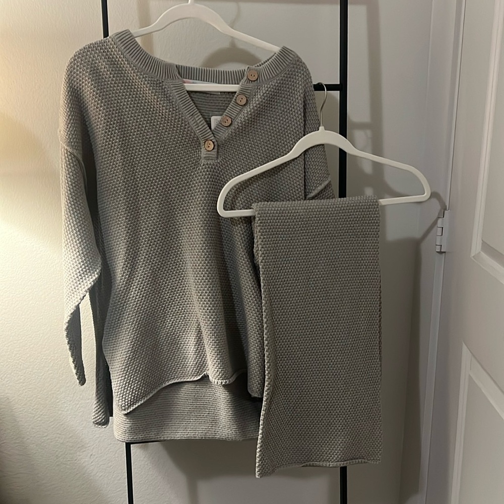 Free People Hailee Set Saltwater Khaki XS